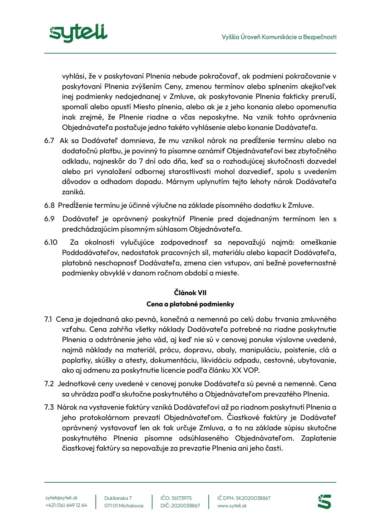 Všeobecné obchodné podmienky - Strana 7